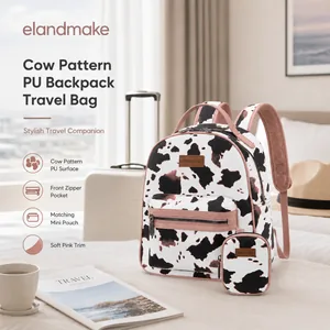 Cow Pattern PU Backpack Travel Bag Manufacturer Factory