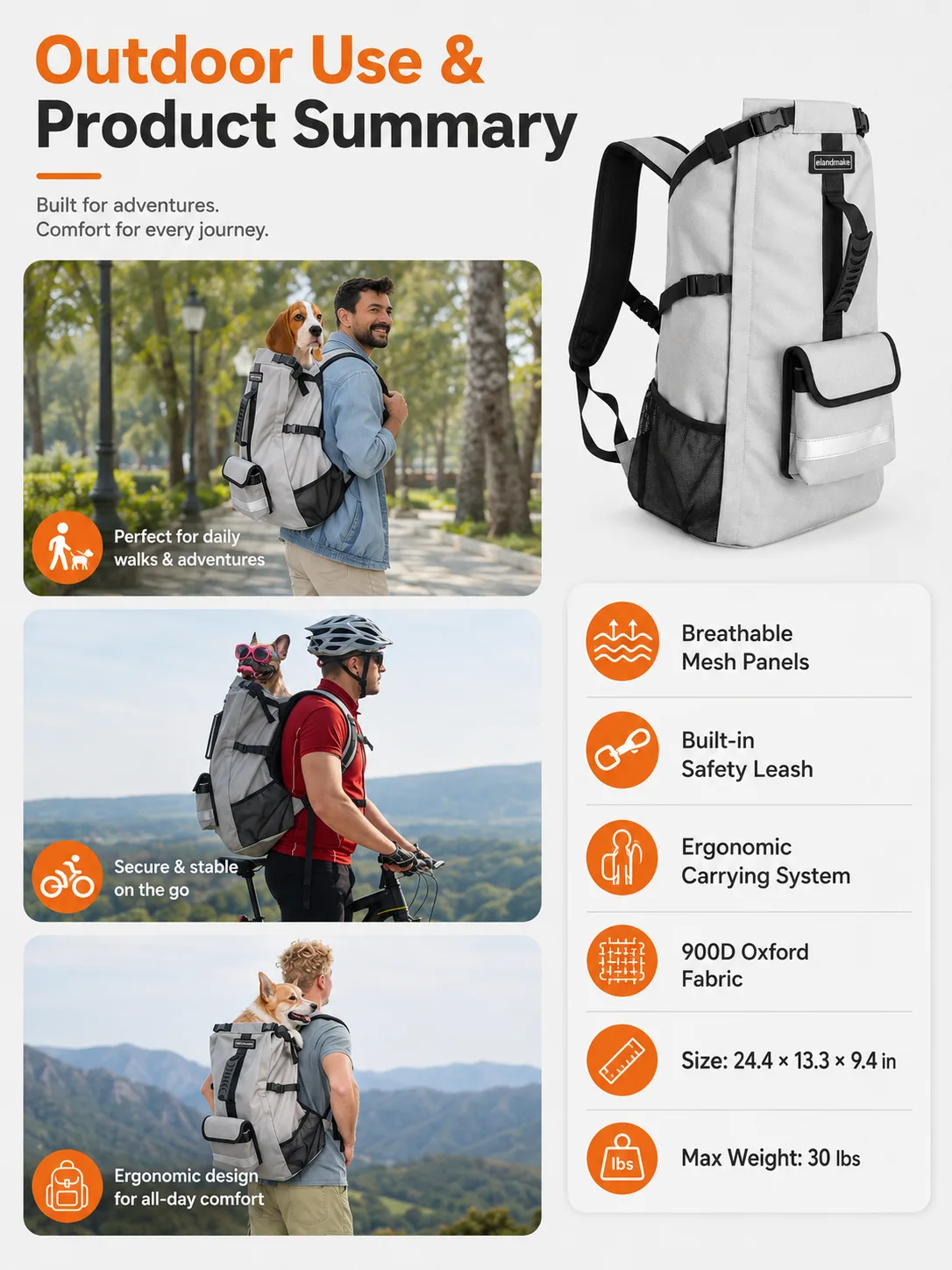 dog hiking backpack manufacturer