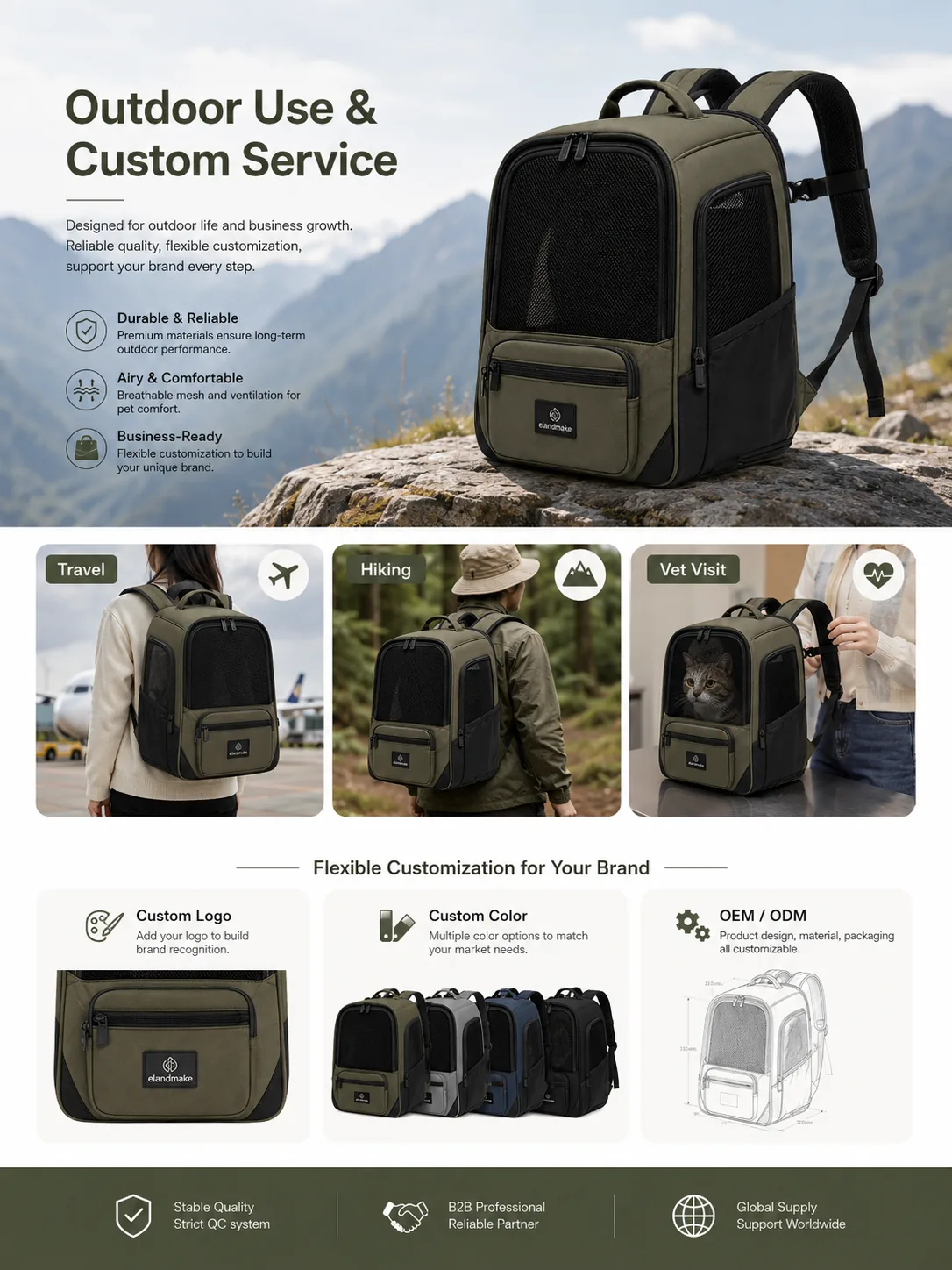 Outdoor Travel Cat Backpack Manufacturer