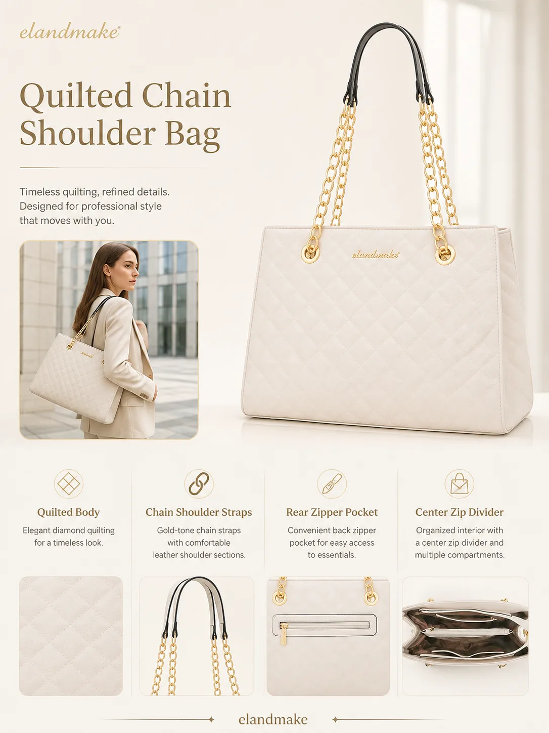 quilted chain shoulder bag manufacturer