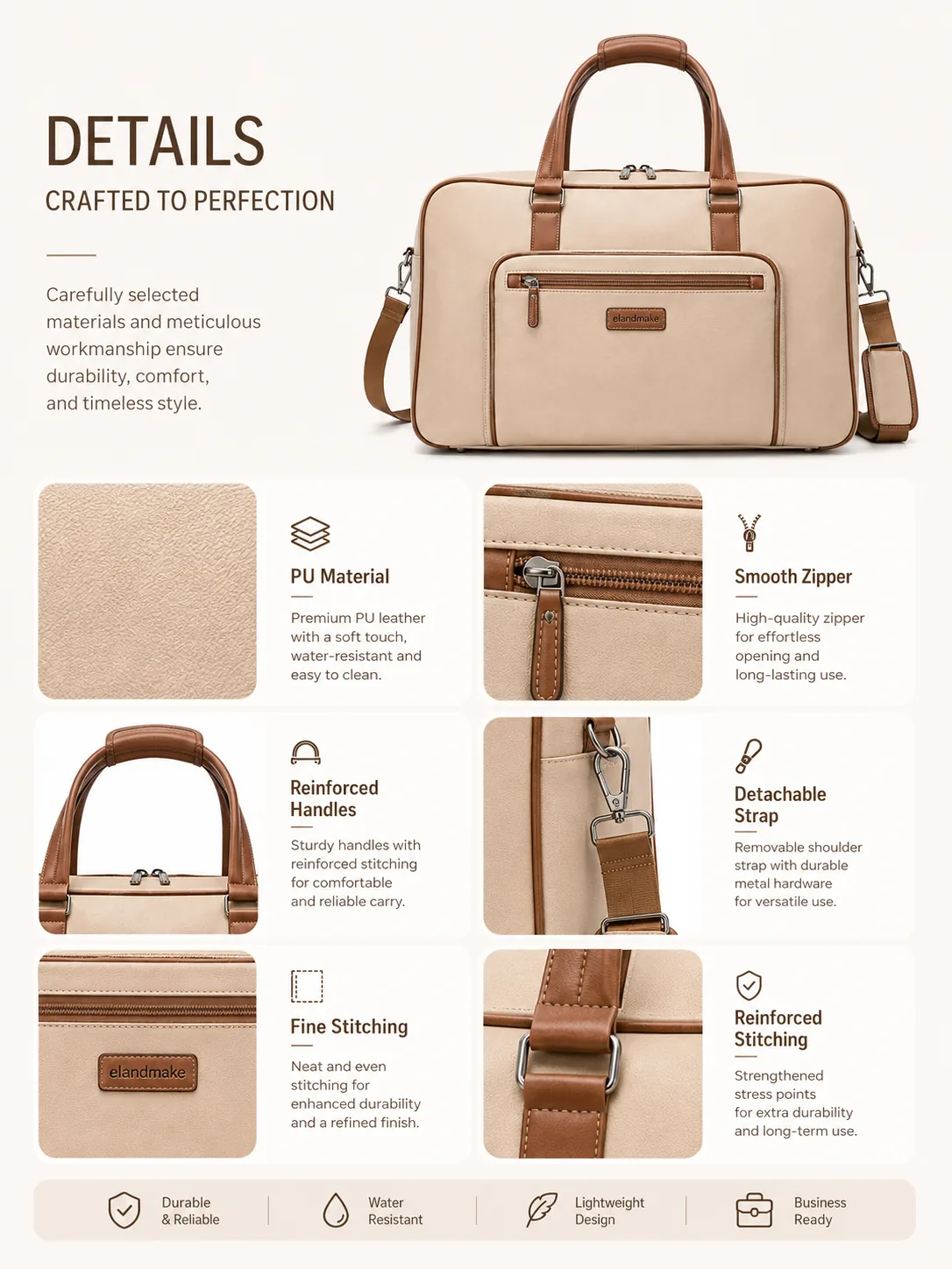 Custom Student PU Handheld Travel Bag